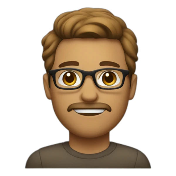 a light brown men with glasses and good hair, Goatee without moustache sticker