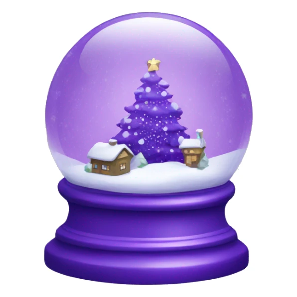 Purple Christmas snow globe sticker