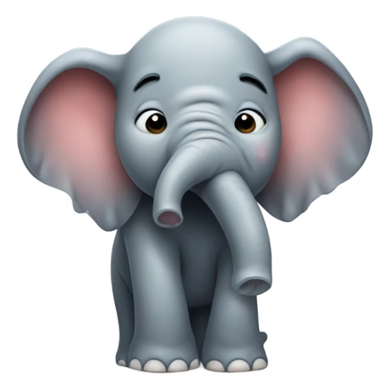 Depressed elephant dancing and sobbing with tears streaming from his eyes sticker