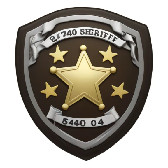 Sheriff's deputy badge with badge number 540 sticker
