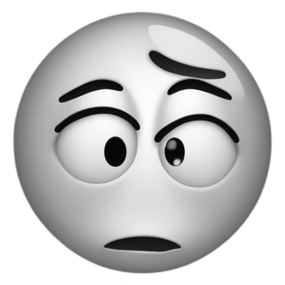 a stressed and confused smiley with tears in the eyes sticker