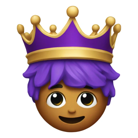 Basketball wearing purple crown sticker