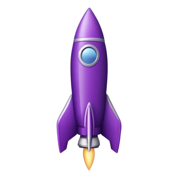 a simple purple rocket, monochromatic with some stars (precise 2), for my discord bot sticker