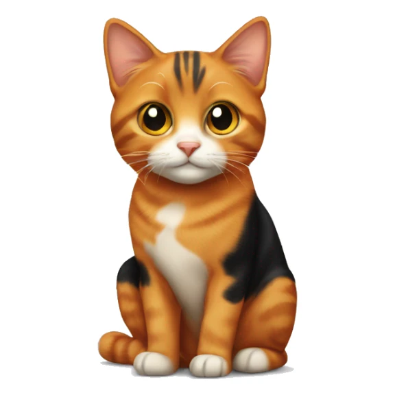 orange tabby and black calico cat  sticker