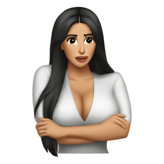 Kim Kardashian is crying and talking on the phone sticker