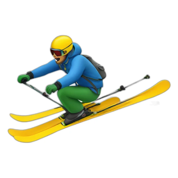 Man skiing over a bottle of buckfast sticker