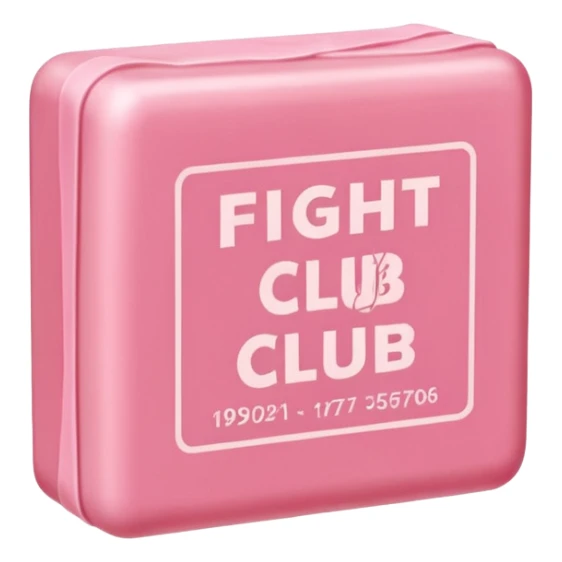 pink soap with "fight club" on it sticker