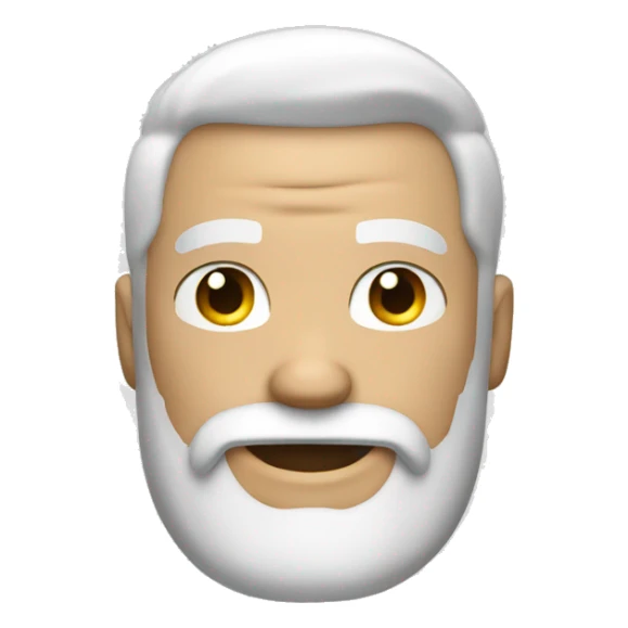 Muscled guy with white hair and beard curling  sticker