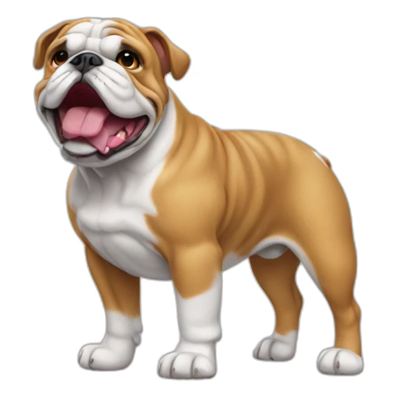 Dog English Bulldog full body sticker