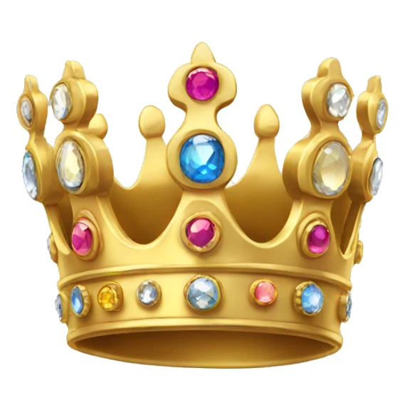 Beautiful gold crown with gems sticker