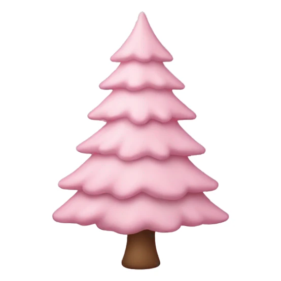 pastel pink christmas tree sticker
