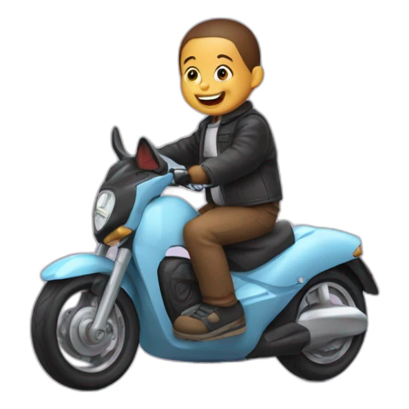 Bébé rides kitten Ride penguin sticker