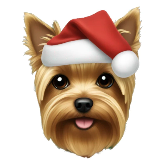 Yorkie in Christmas sweater sticker