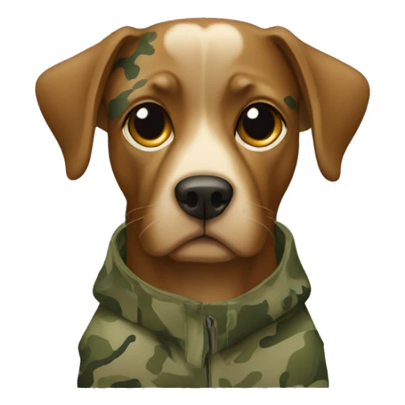 M dog in camouflage  sticker