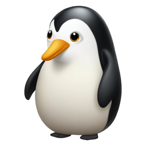 la cara de un pinguino muy enojado sticker