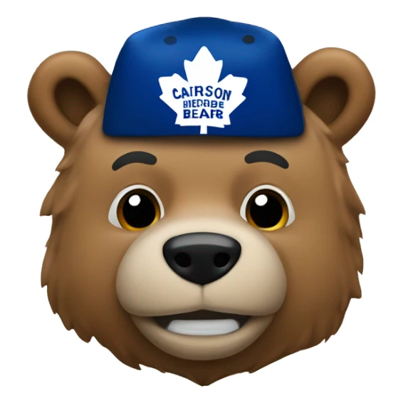 carlson the Bear the maple leafs mascot  sticker