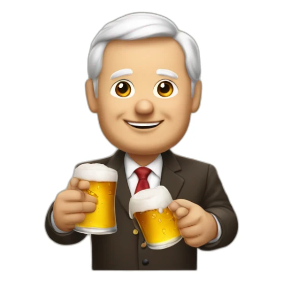 Le président poutine boie une bière sticker