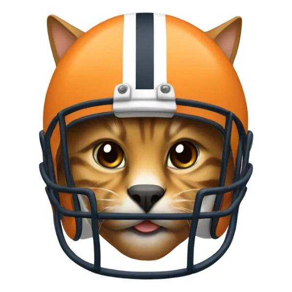 cat football helmet sticker
