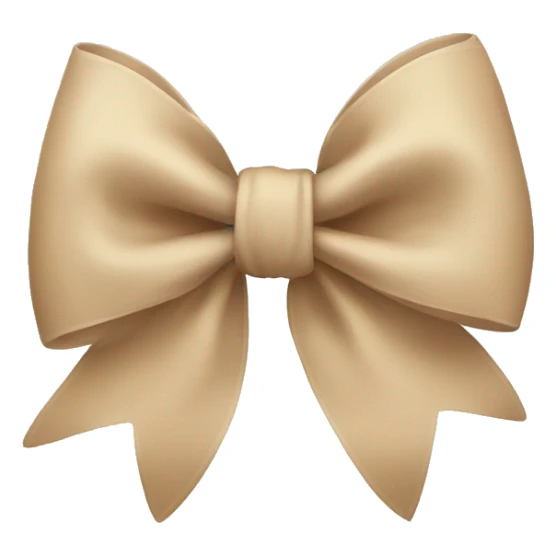 Beige bow sticker