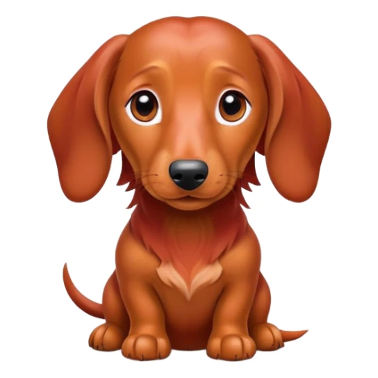 dapple dachshund with red hair dachshund  sticker