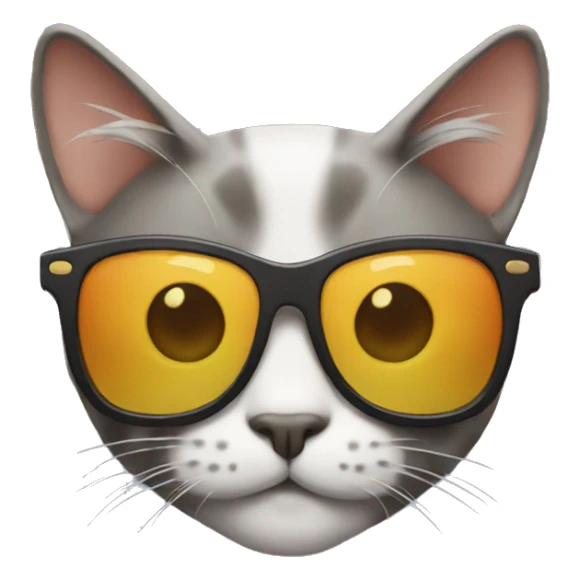 Cat with sunglasses sticker
