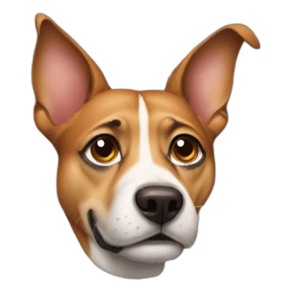 a dog with the face of robert downey jr sticker