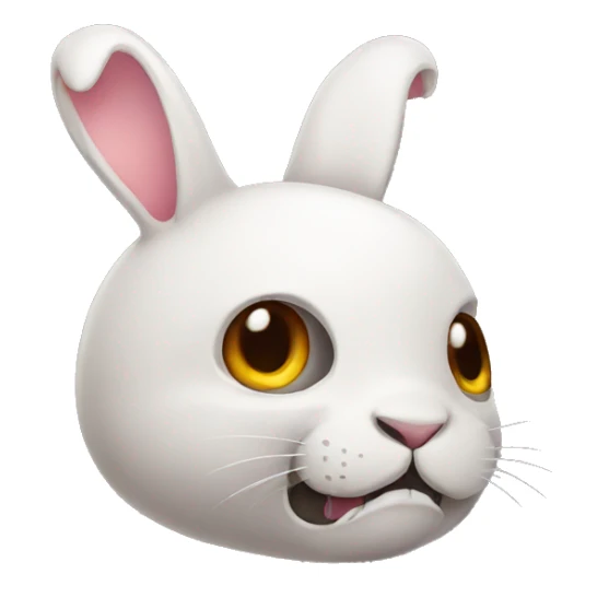 Bunny with skull sticker