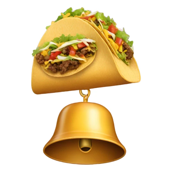 bell made of tacos sticker
