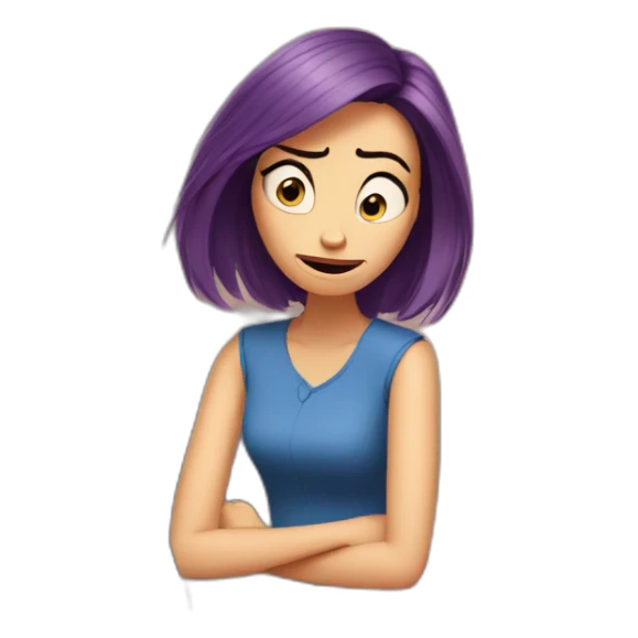 stressed-woman-style-disney-movie-inside out sticker