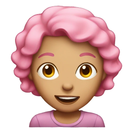 Woman with pink hair singing  sticker