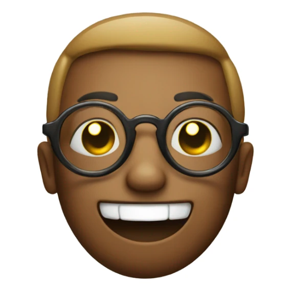 smiley face with glasses and heart eyes sticker