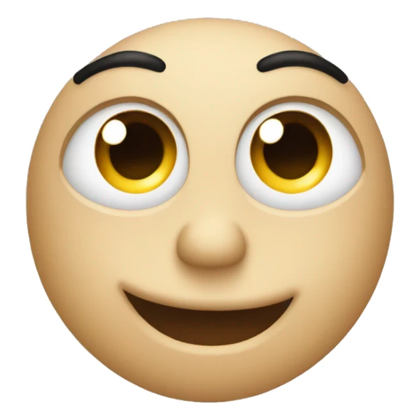 Staring through smiling with love, the base emoji has to be 🙂. No nose. sticker
