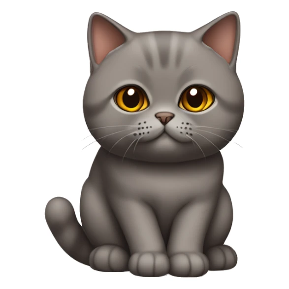 british shorthair cat in choclate with Brown eyes sitting  sticker