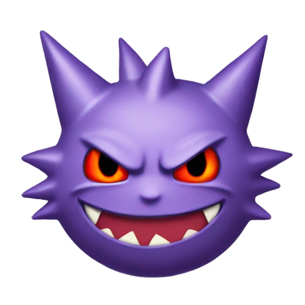 gengar gold full face red eyes sticker