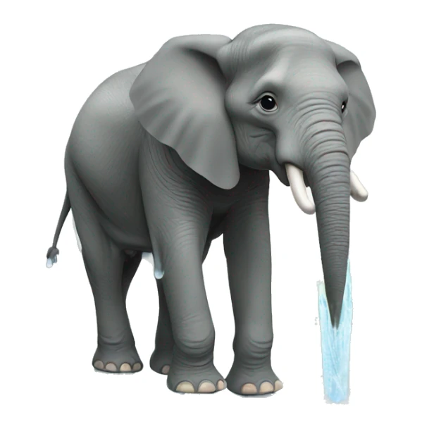 elephant spraying water out of trunk sticker