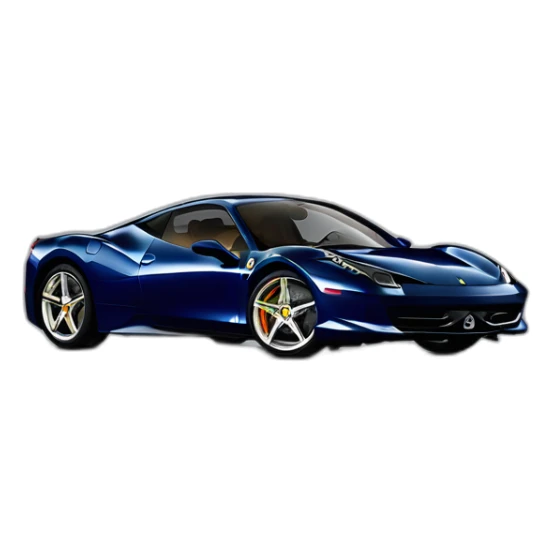 Dark Navy Blue 2011 Ferrari 458 Italia sticker