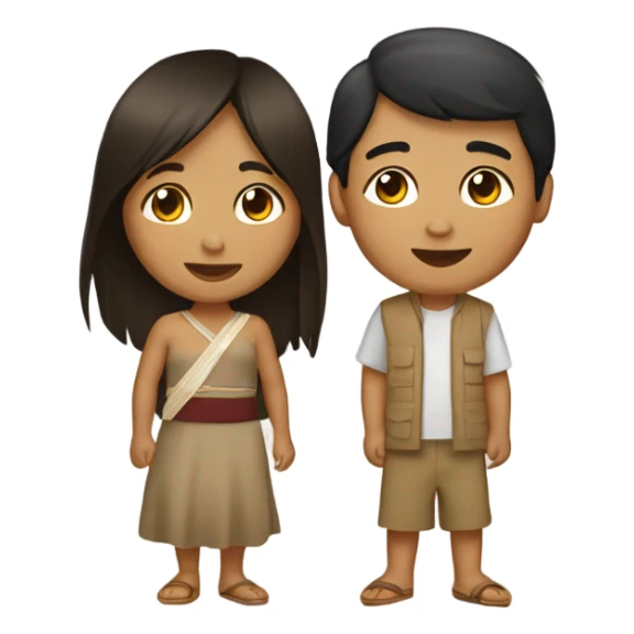 filipino girl with samoan boy  sticker
