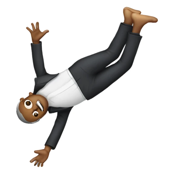 Man floating in the air on his back sticker