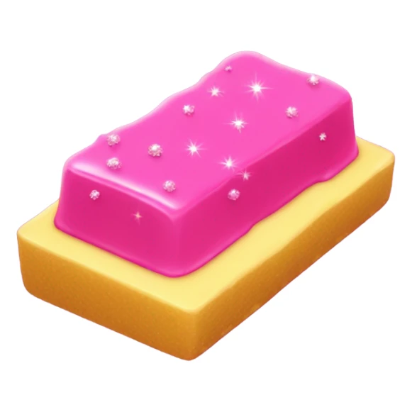 Hot pink stick of butter with glitter  sticker