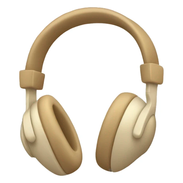 beige apple headphones with beige bows sticker