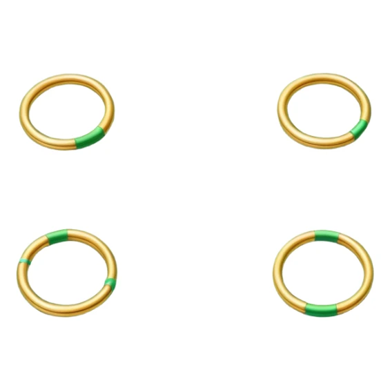 quidditch field with three golden hoops on each end, an oval shaped playing field sticker