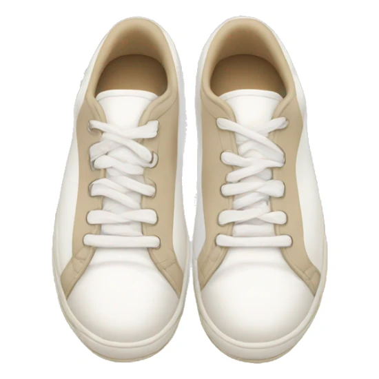 white and beige tennis shoes sticker