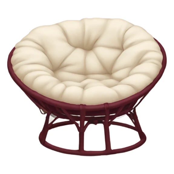 Cozy maroon and cream papasan chair sticker
