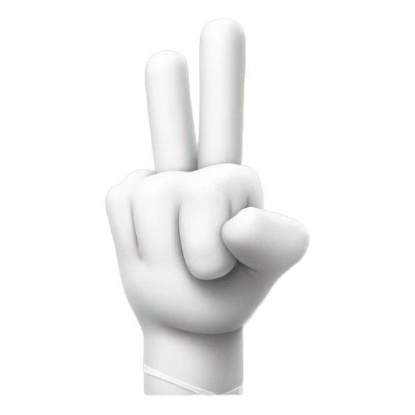 Middle finger wrapped in a white bandage sticker