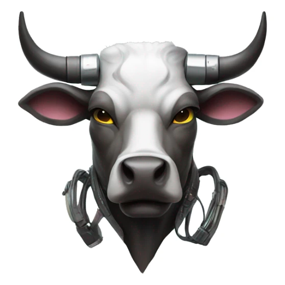Cyberpunk bull sticker