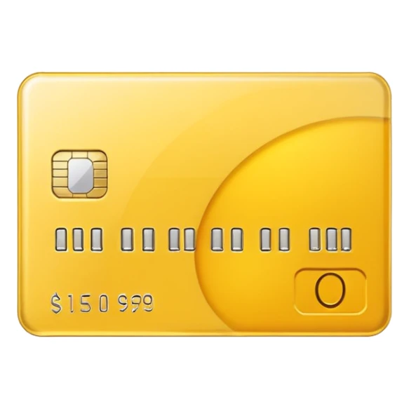 Debit card in yellow colour emoji sticker