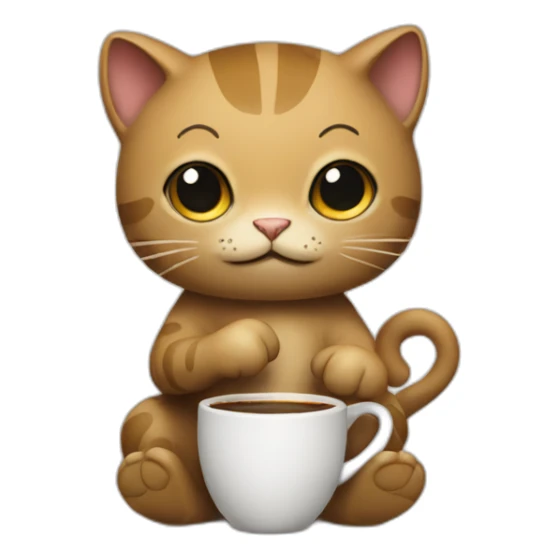 octocat with a cup of coffee sticker