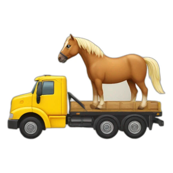 truck driven by a horse and a parakeet sticker