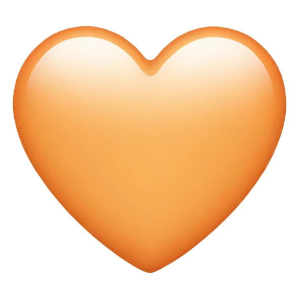 light orange heart sticker