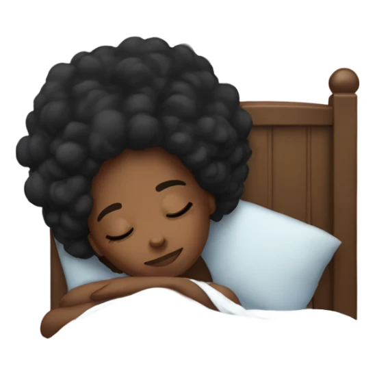  Black Girl sleep in bed sticker